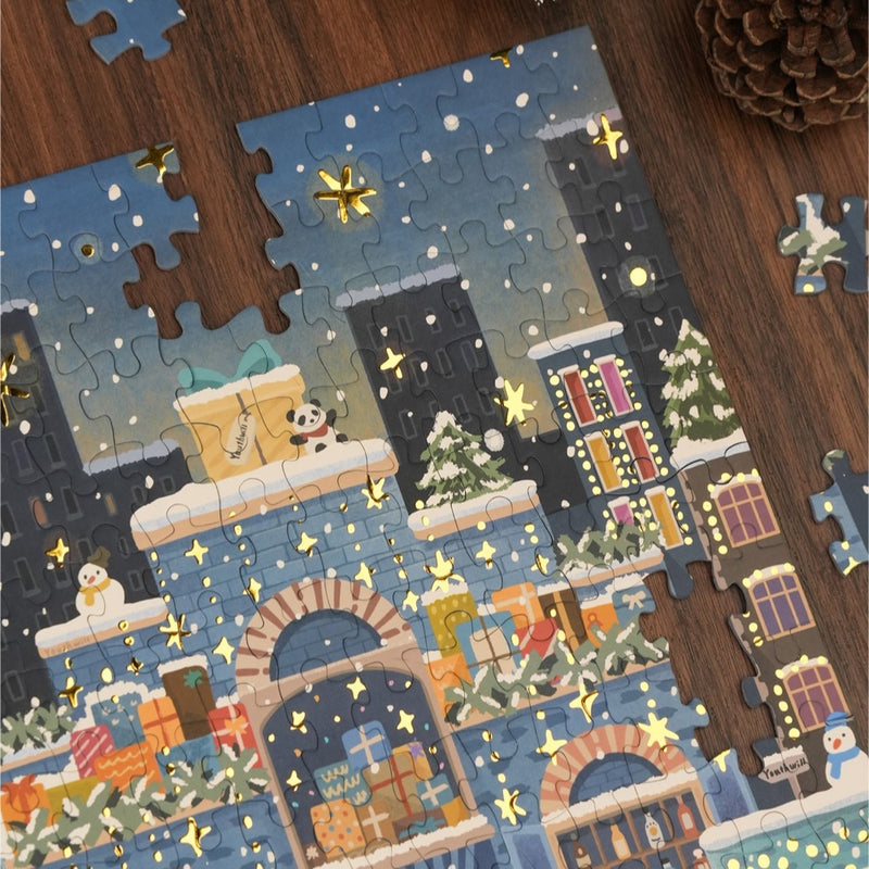 Merry Snowy Night - 500 Pieces - Jigsaw Puzzle