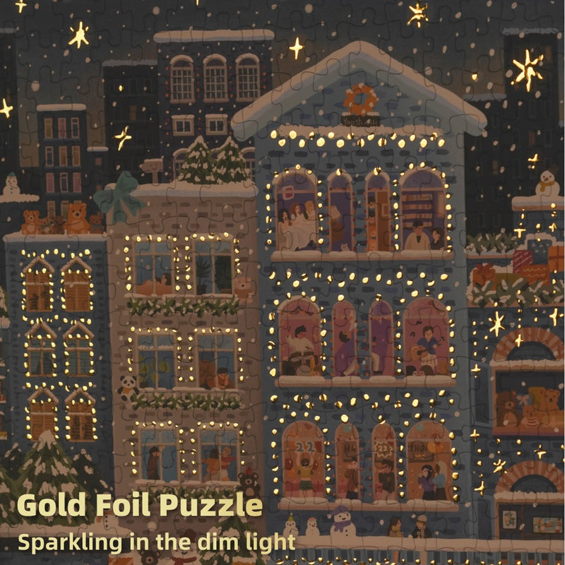 Merry Snowy Night - 500 Pieces - Jigsaw Puzzle