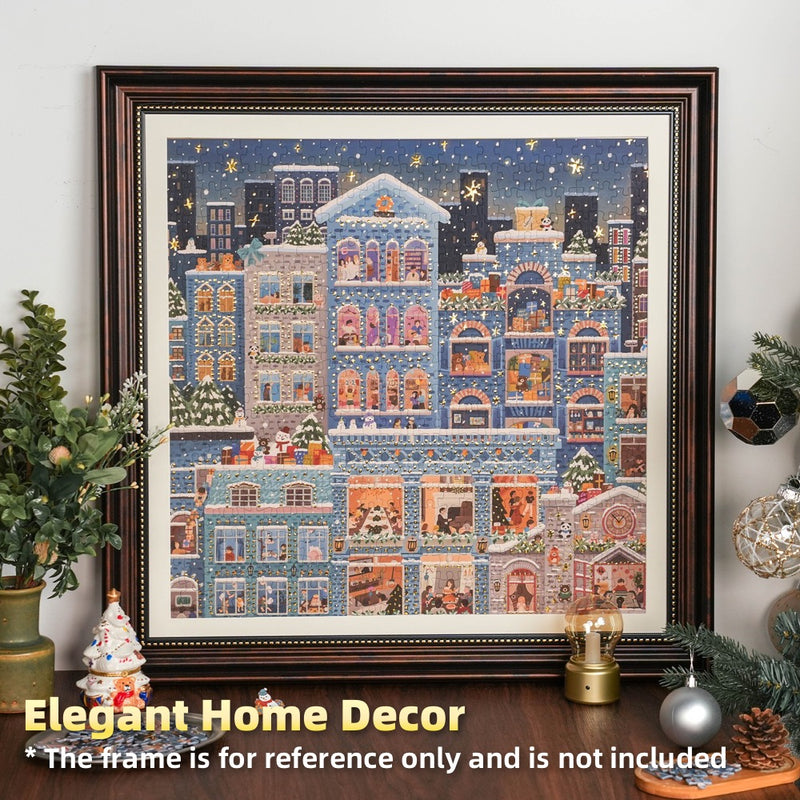 Merry Snowy Night - 500 Pieces - Jigsaw Puzzle